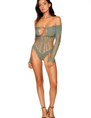 Long Sleeve Teddy - One Size - Sage