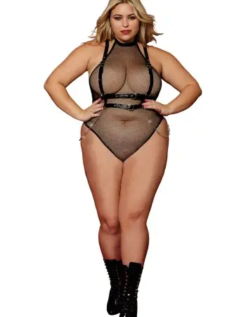 Teddy and Harness - Queen Size - Black