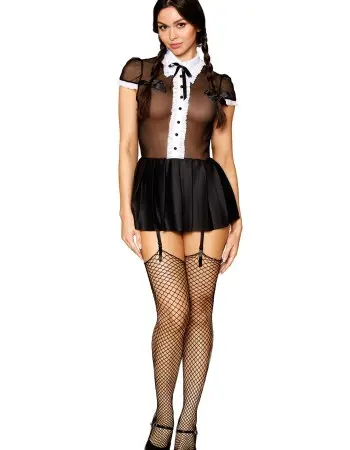 Gothic School Girl - Miss Behavin - One Size - Black
