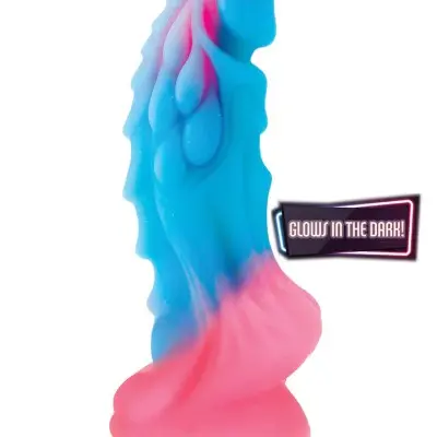 Alien Nation Dragon Silicone Glow in the Dark Creature Dildo - Multicolor