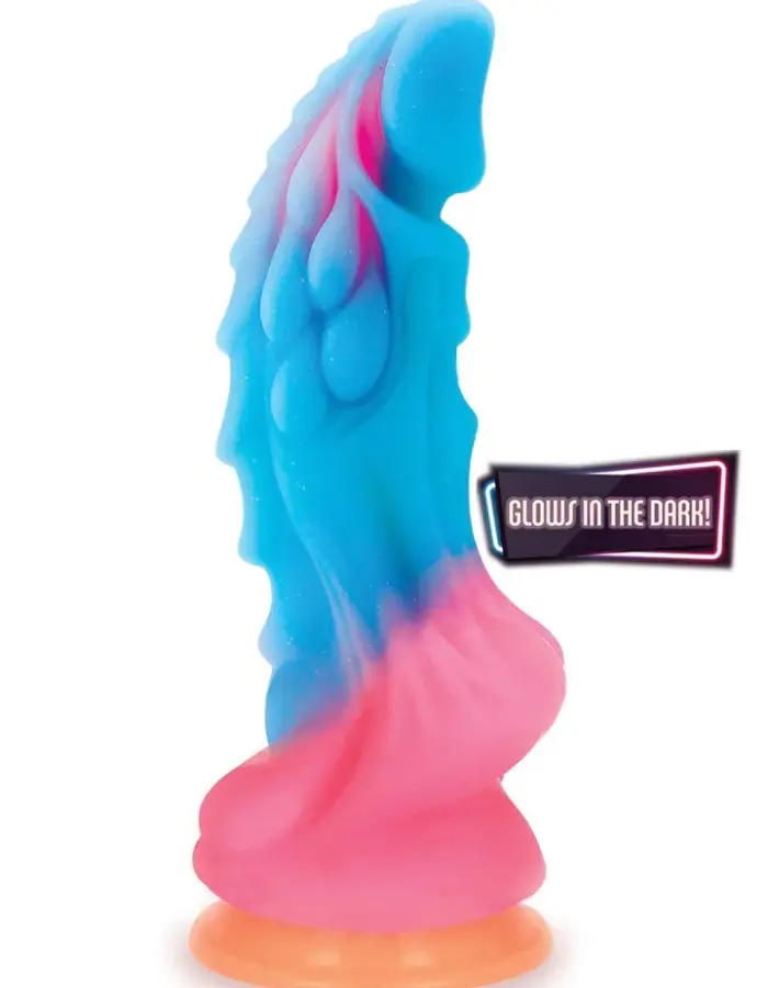 Alien Nation Dragon Silicone Glow in the Dark Creature Dildo - Multicolor