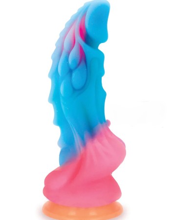 Alien Nation Dragon Silicone Glow in the Dark Creature Dildo - Multicolor