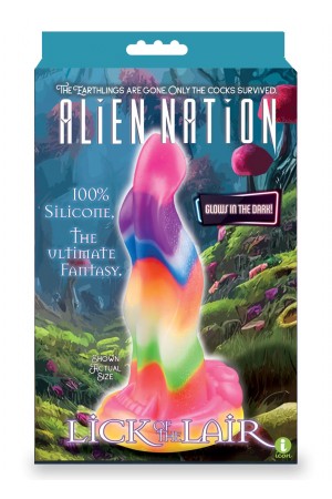 Alien Nation Lick of the Lair Silicone Glow in the Dark Creature Dildo - Multicolor