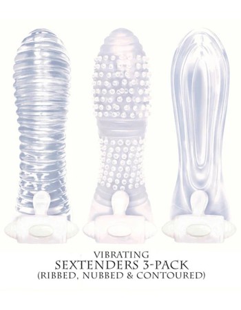 Icon Brands - Vibrating Sextenders 3-Pack - Clear