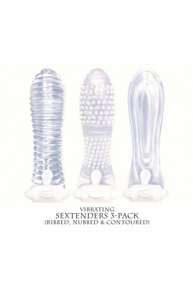 Icon Brands - Vibrating Sextenders 3-Pack - Clear