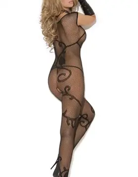 Fishnet Body Stocking - One Size - Black