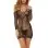 Room Service Halter Net Dress - One Size - Black