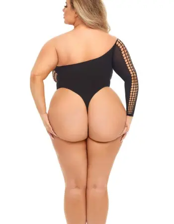 Dollar Sign Bodysuit - Queen Size - Black