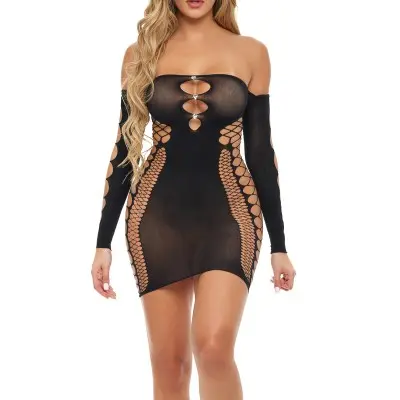 Diamond Drippin Dress - One Size - Black