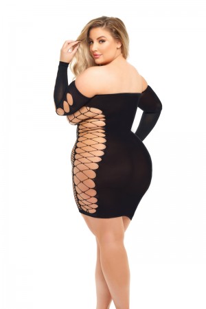 Diamond Drippin Dress - Queen Size - Black