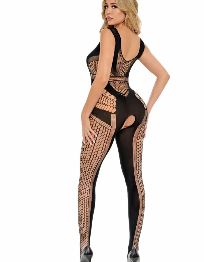 Boujee Gang Bodystocking - One Size - Black