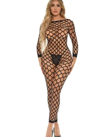 Crotchless Bodystocking - One Size - Black