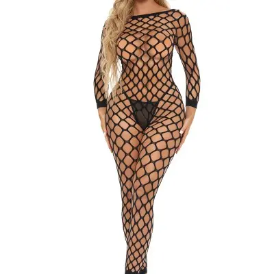 Crotchless Bodystocking - One Size - Black