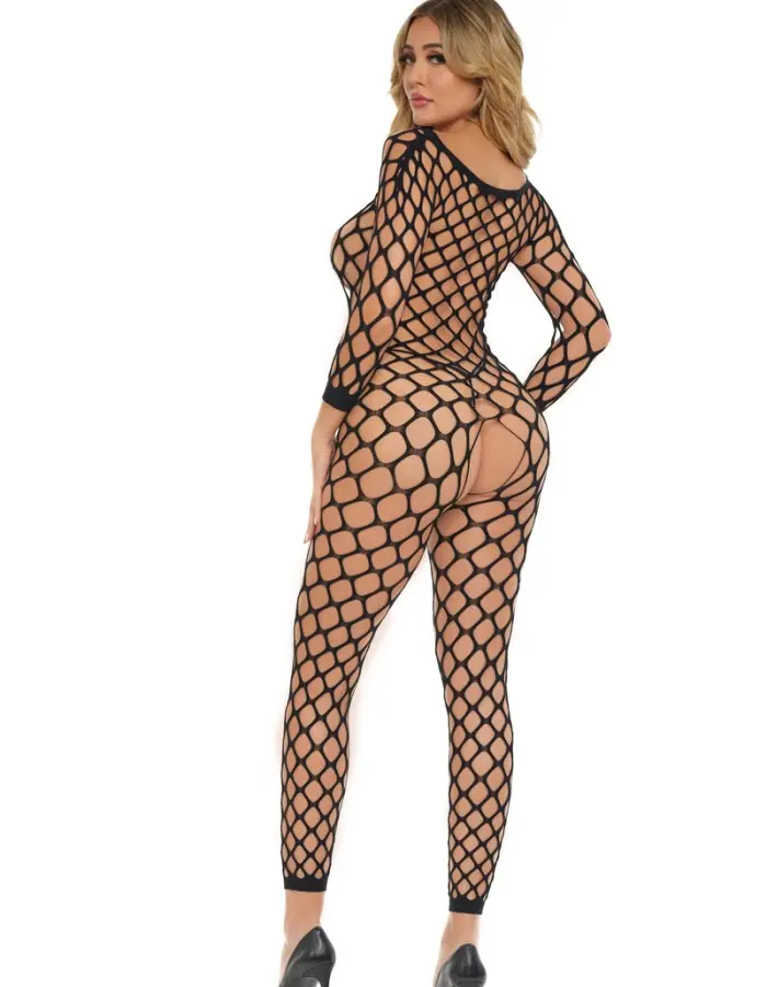 Crotchless Bodystocking - One Size - Black