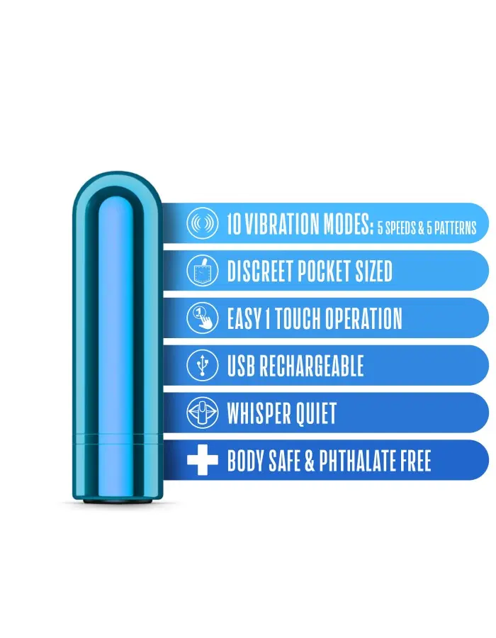 Kool Vibes - Rechargeable Mini Bullet - Blueberry