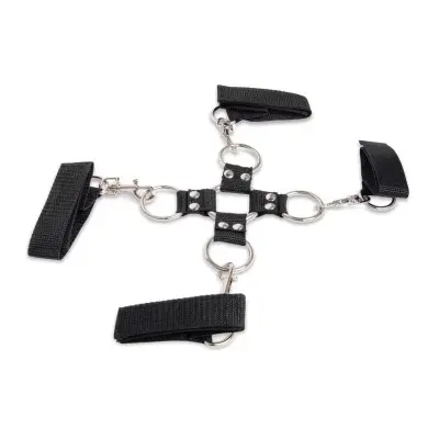 7 Pc Hogtie and Ball Gag Kit - Black