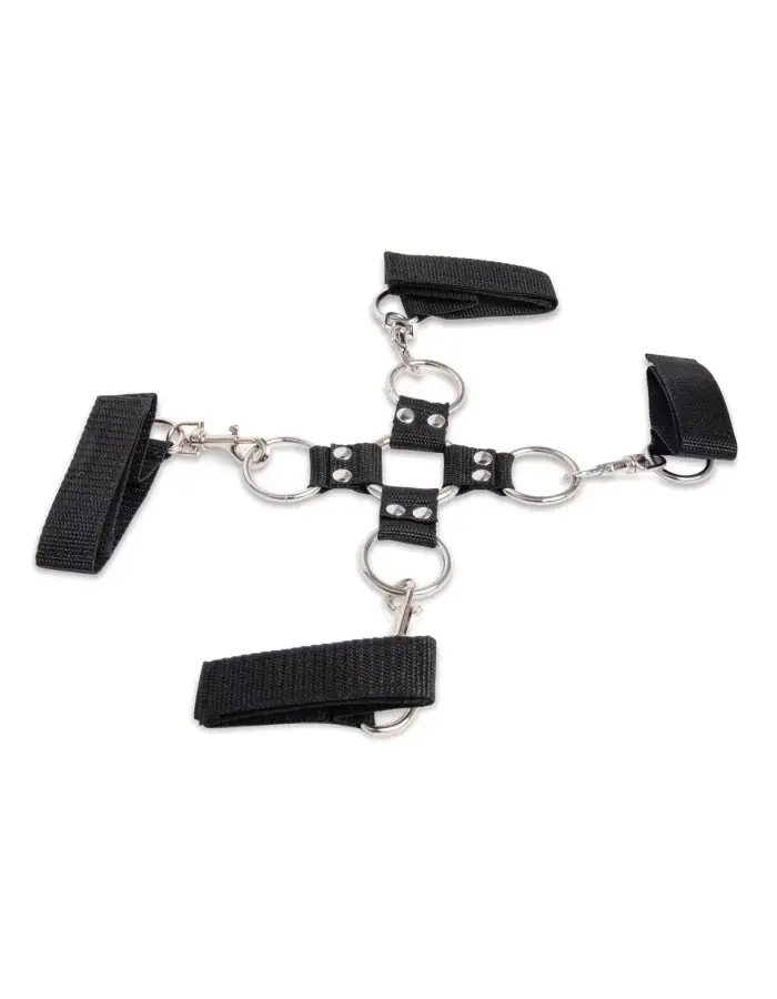 7 Pc Hogtie and Ball Gag Kit - Black
