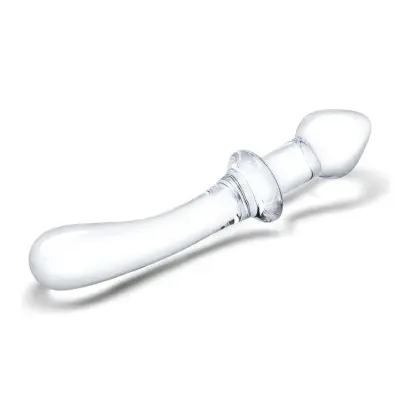 9 Inch Classic Curved Dual-Ended Dildo - Clear
