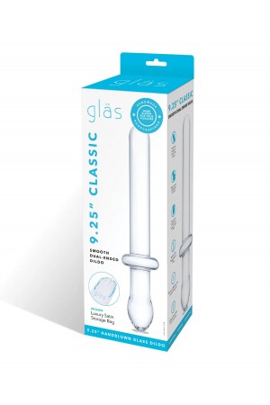 9.25 Inch Classic Smooth Dual-Ended Dildo - Clear