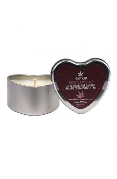 Hemp Seed 3-in-1 Valentines Day Candle - Ero's  Embrace 4 Oz