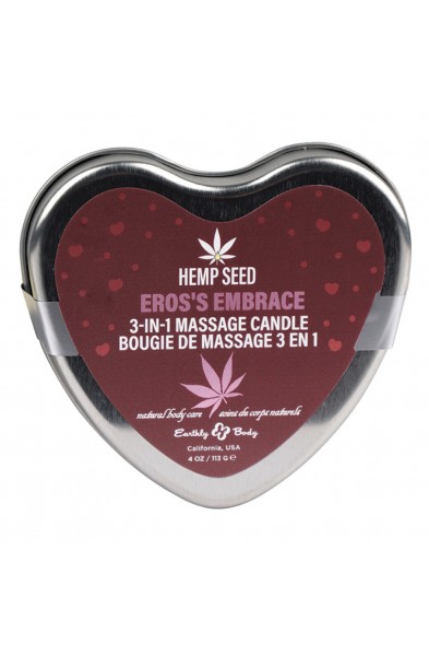 Hemp Seed 3-in-1 Valentines Day Candle - Ero's  Embrace 4 Oz