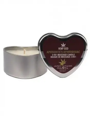 Hemp Seed 3-in-1 Valentines Day Candle -  Aphrodite's Aphrodisiac 4 Oz