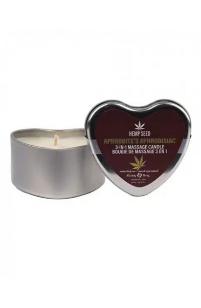 Hemp Seed 3-in-1 Valentines Day Candle -  Aphrodite's Aphrodisiac 4 Oz