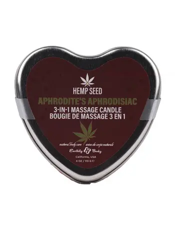 Hemp Seed 3-in-1 Valentines Day Candle -  Aphrodite's Aphrodisiac 4 Oz