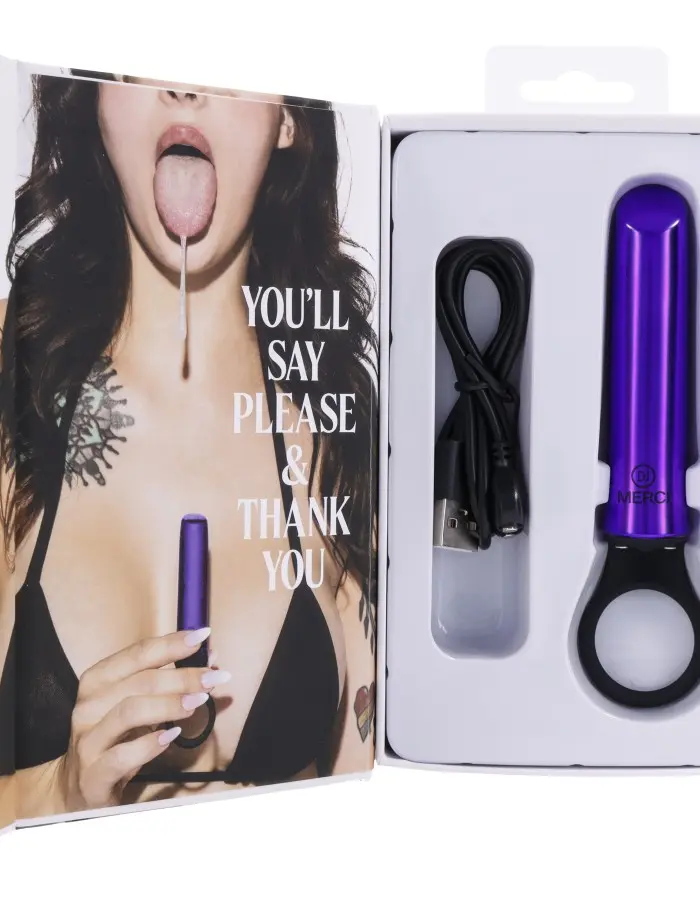 Merci - Power Play With Silicone Grip Ring -  Violet