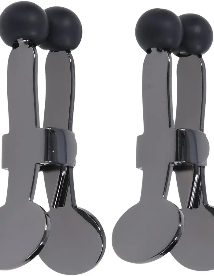 Merci - Nippers - Stainless Steel Nipple Clamps With Silicone Tip - Black