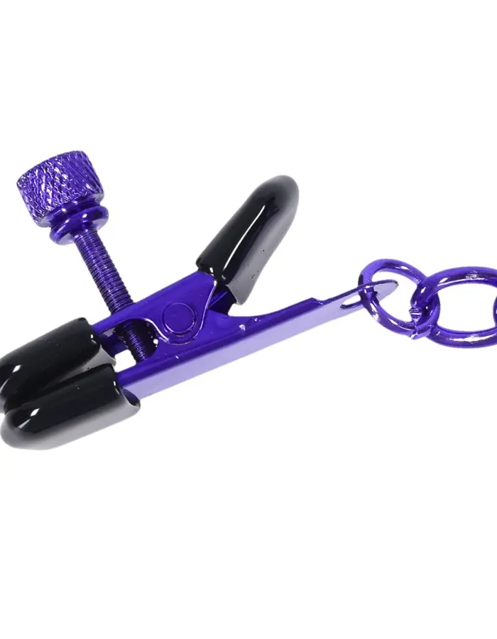 Merci - Chained Up - Nipple Clamps - Violet/black