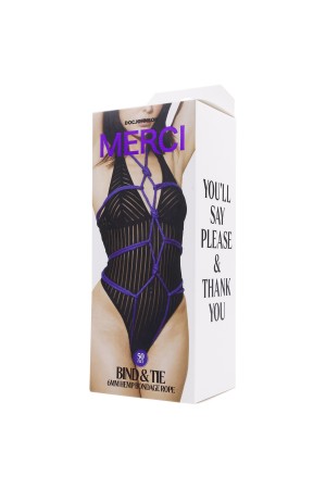 Merci - Bind and Tie - 6mm Hemp Bondage Rope - 50 Feet - Violet