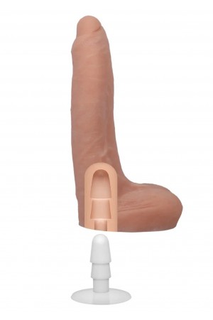 Signature Cocks - Owen Gray - 9 Inch Ultraskyn  Cock With Removable Vac-U-Lock Suction Cup - Skin Tone