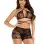 2 Pc Mary Jane Wrap Around Bra Top and Boy Shorts  - One Size - Black