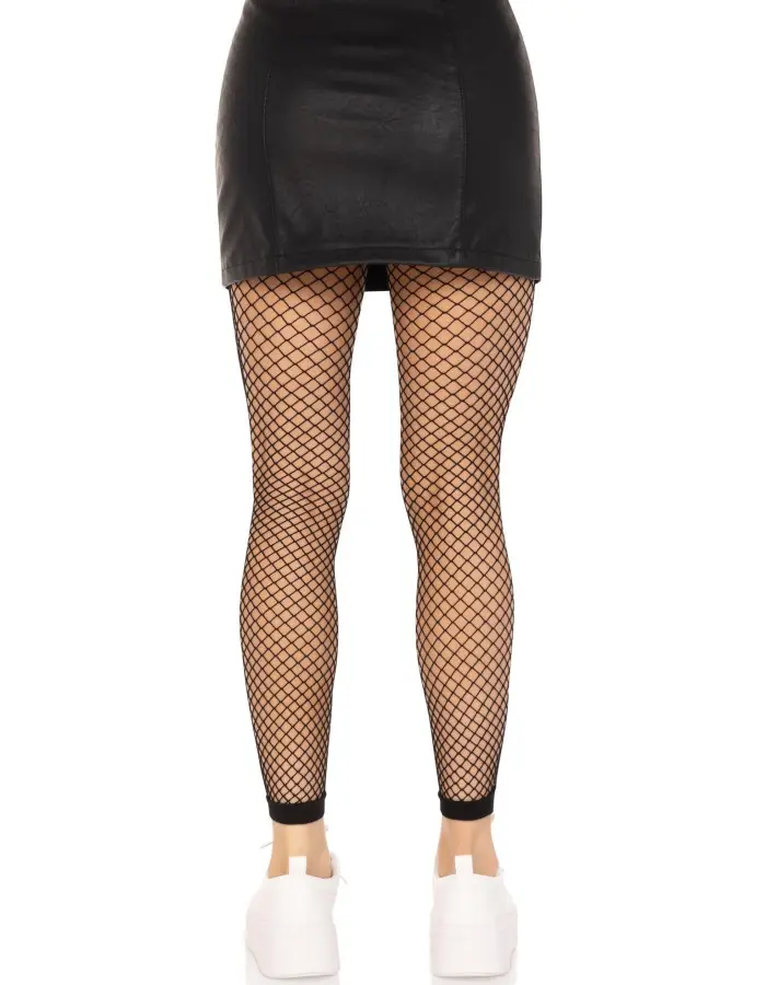 Industrial Net Footless Tights - One Size - Black