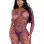 2 Pc Net Crop Top and Footless Tights - One Size - Violet