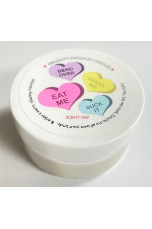 Vday Candy Heart Massage Candle - Madagascar  Vanilla 1.7 Oz