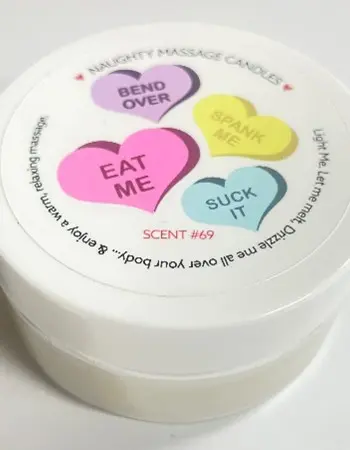 Vday Candy Heart Massage Candle - Madagascar  Vanilla 1.7 Oz