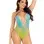 Ombre Halter Bodysuit - One Size - Ocean