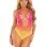 Ombre Halter Bodysuit - One Size - Sunset