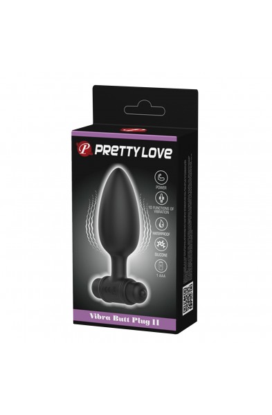 Pretty Love Vibra Butt Plug II - Black