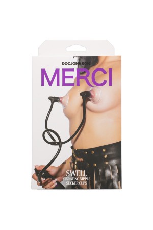 Merci - Swell - Auto Vibrating Nipple Sucker  Cups - Black