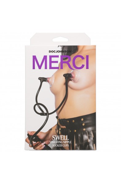 Merci - Swell - Auto Vibrating Nipple Sucker  Cups - Black