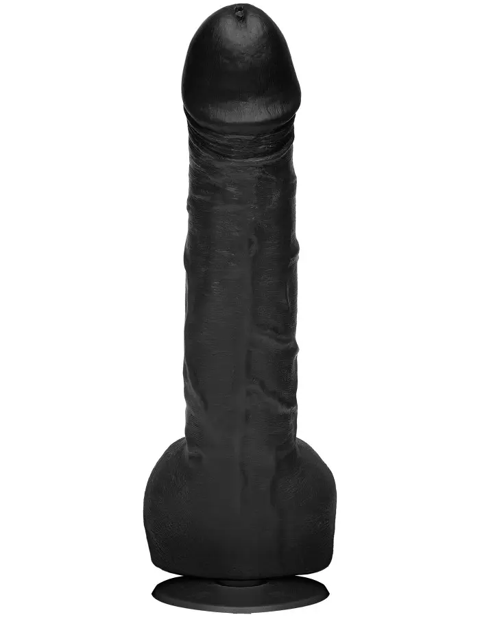 Merci - 10 Inch Dual Density Squirting Cumplay  Cock With Removable Vac-U-Lock Suction Cup -  Black