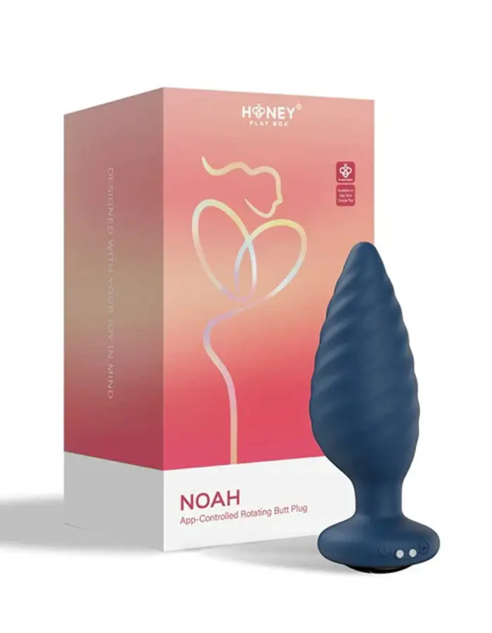 Noah - App Controlled Rotating Butt Plug - Blue