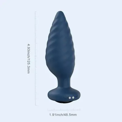 Noah - App Controlled Rotating Butt Plug - Blue