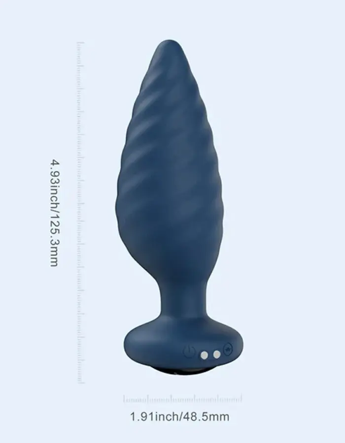 Noah - App Controlled Rotating Butt Plug - Blue