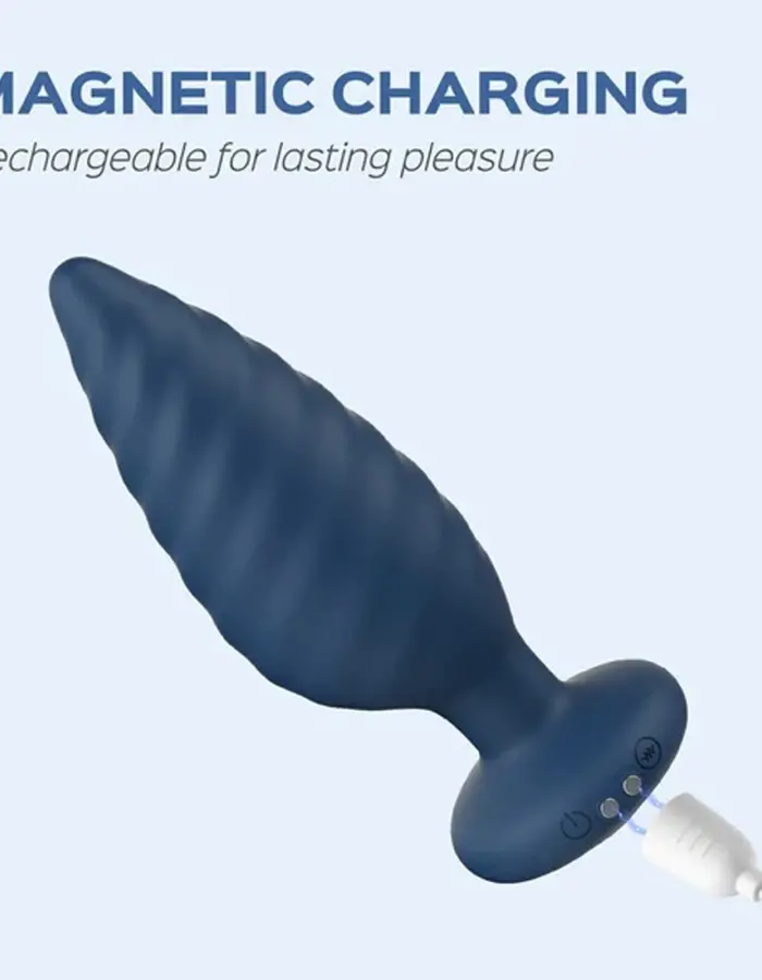 Noah - App Controlled Rotating Butt Plug - Blue