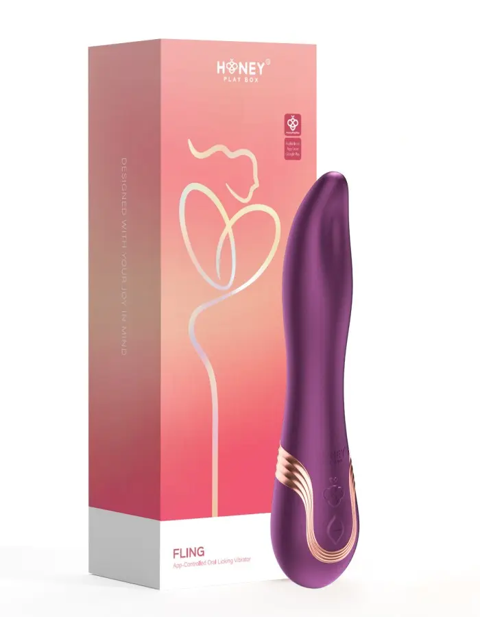 Fling - App Controlled Oral Licking Vibrator - Purple