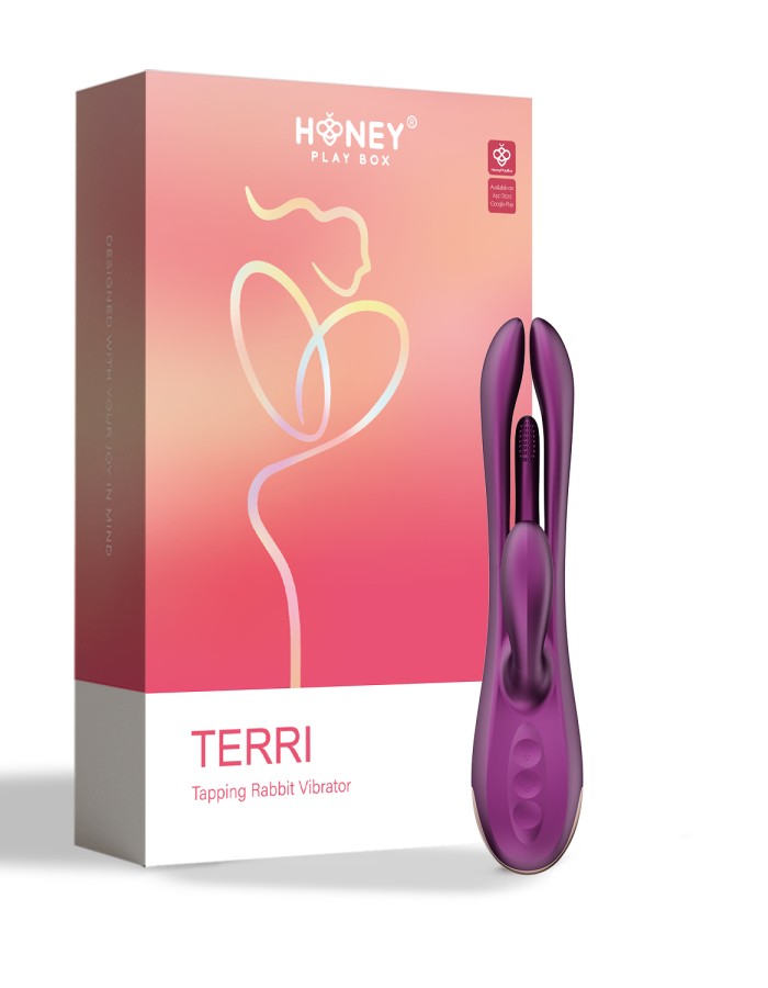 Terri - App Controlled Tapping Rabbit Vibrator - Purple